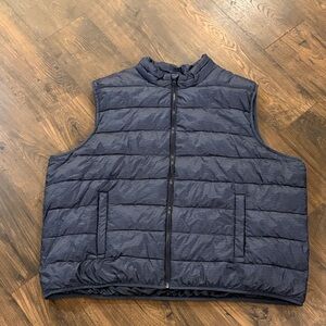 Men's Quilted Navy Vest 4X